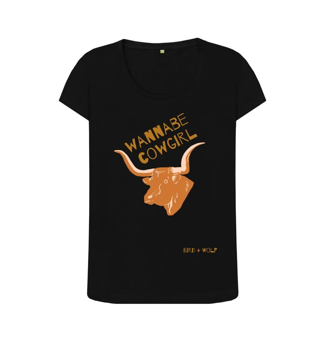 Wannabe Cowgirl Scoop Neck Tee
