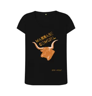 Wannabe Cowgirl Scoop Neck Tee
