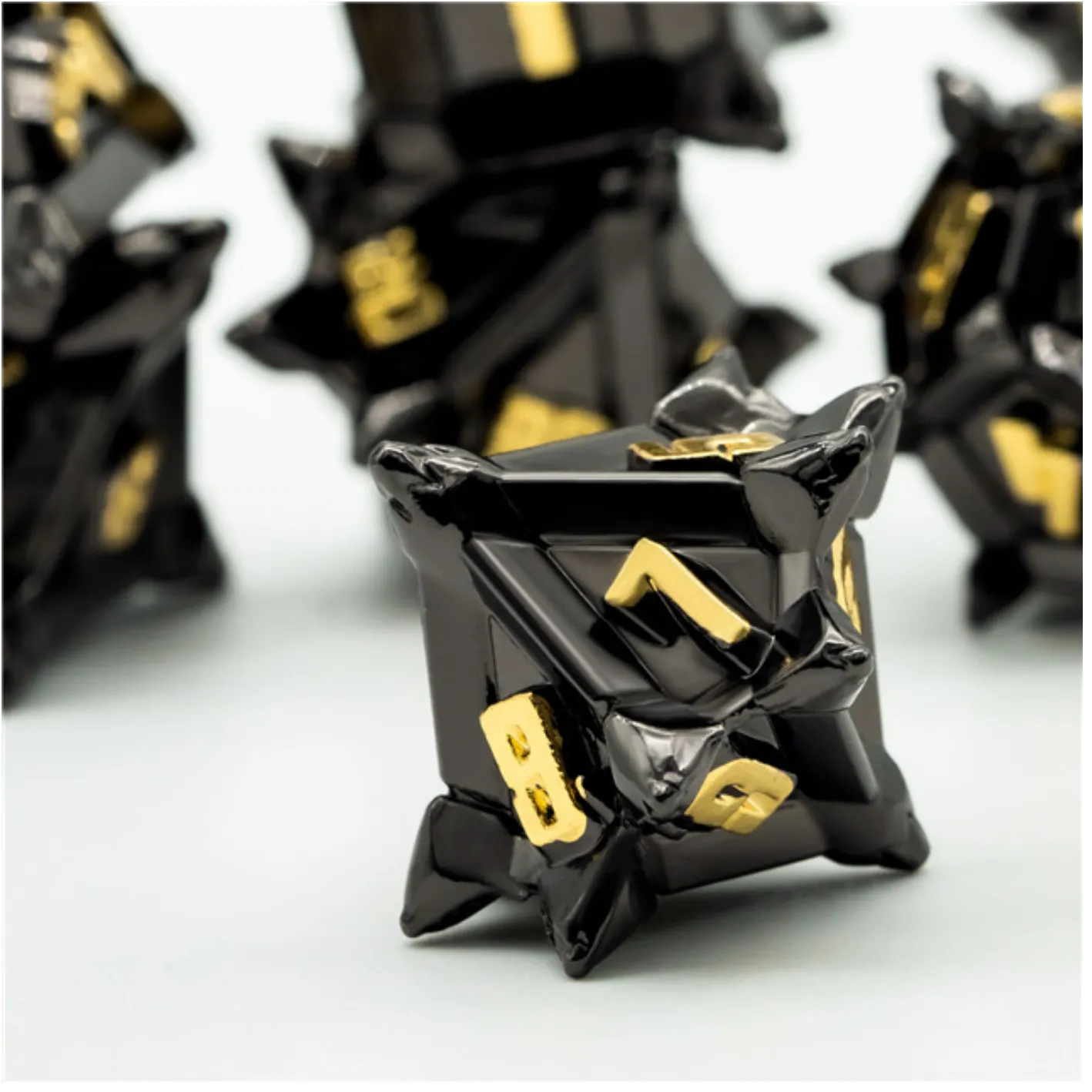 Warrior's Flail: Medieval - Metal RPG Dice Set