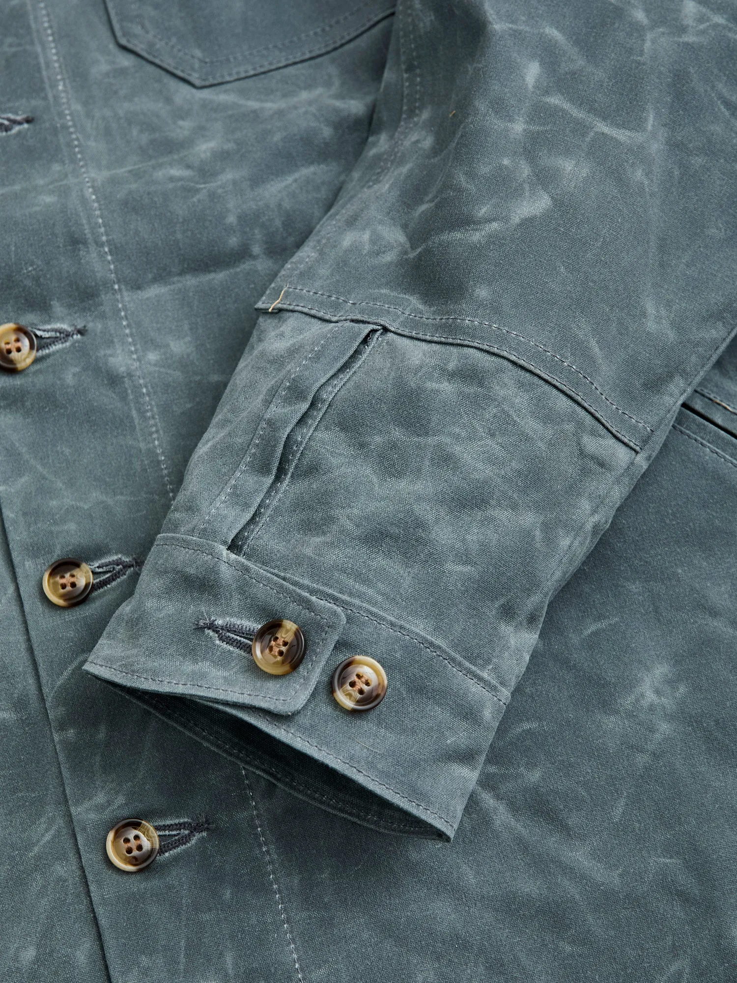 Waxed Canvas Crissman Overshirt in Harbor Blue