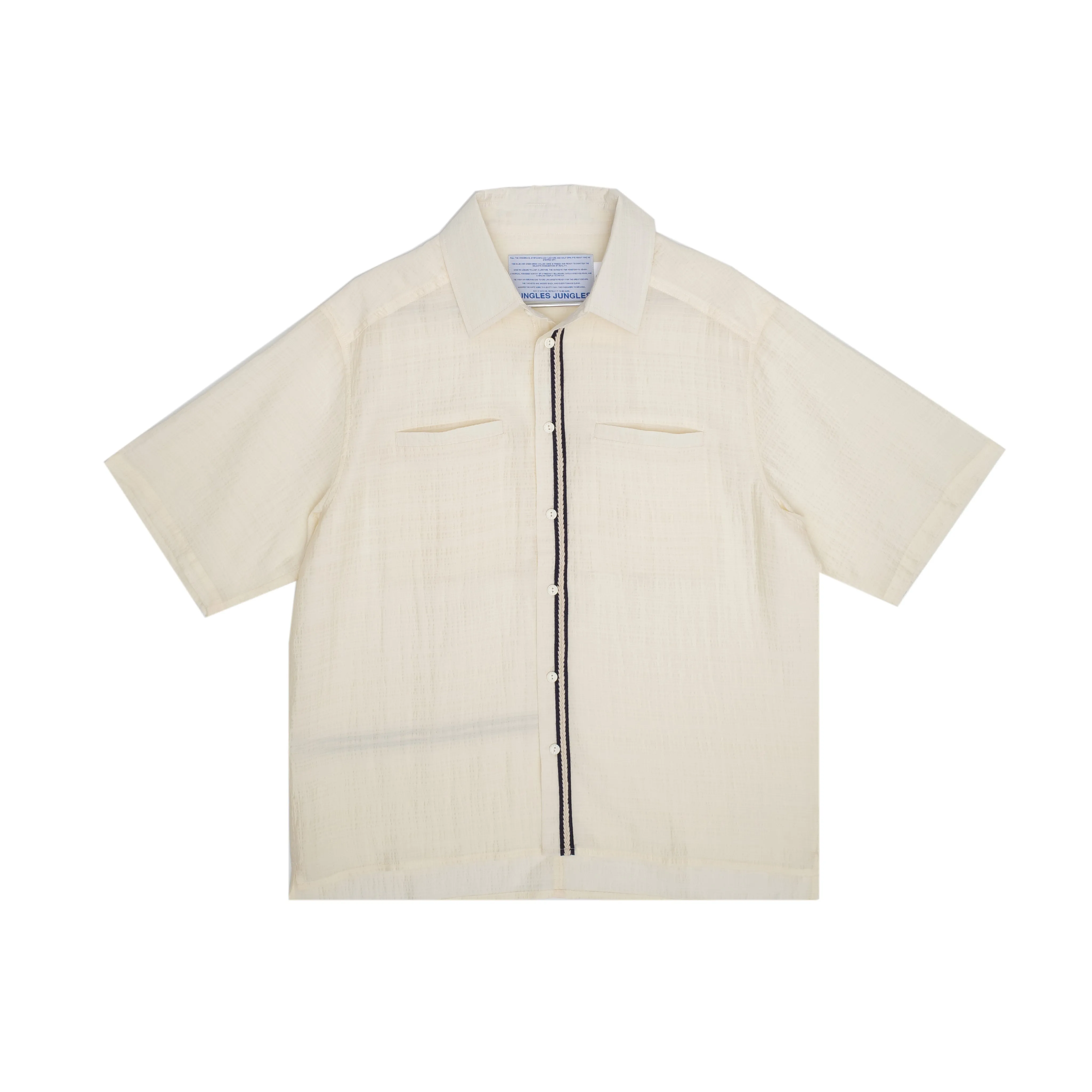Weave Trim Button Up Shirt