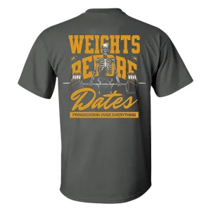 Weights Before Dates Printed Men's T-shirt