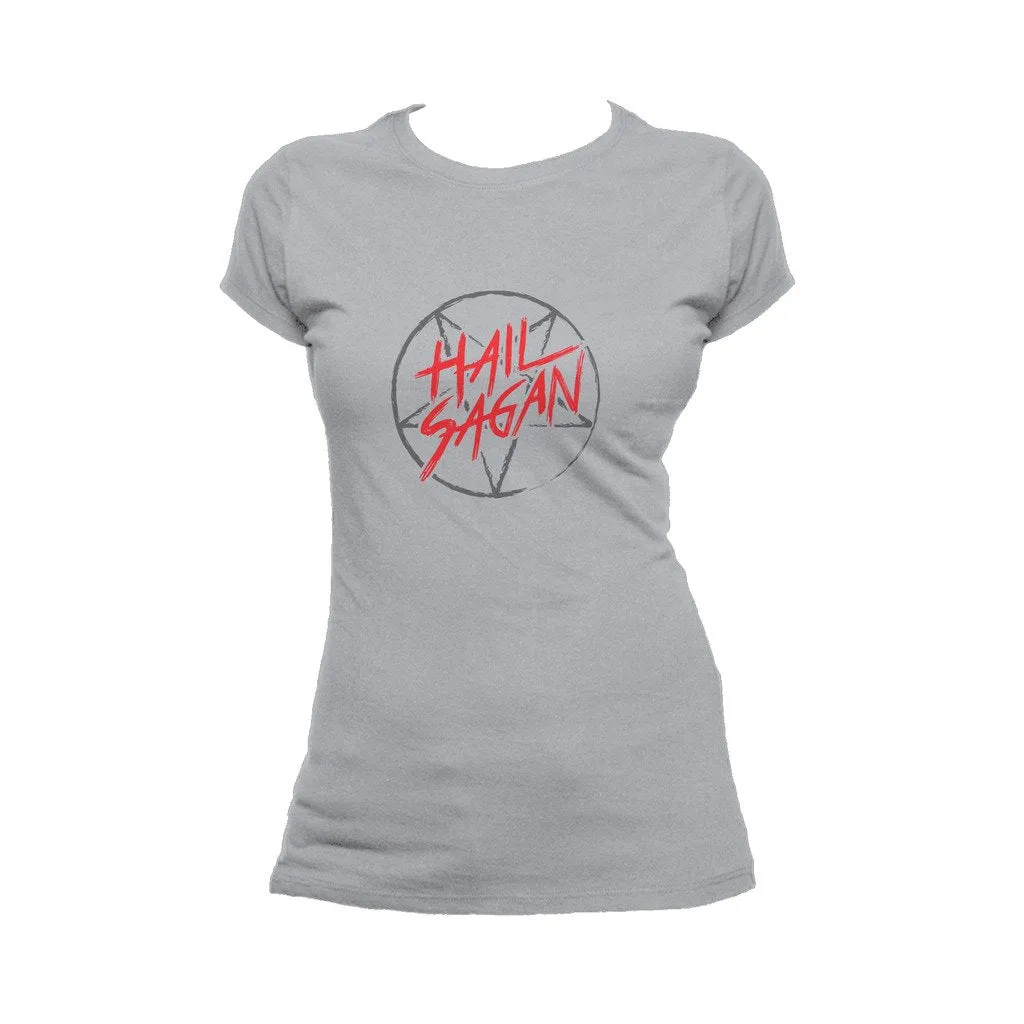 Weird Science Hail Sagan Official Women's T-shirt (Heather Grey)