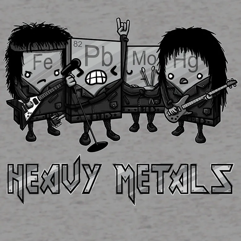 Weird Science Heavy Metals Official Women's T-shirt (Heather Grey)