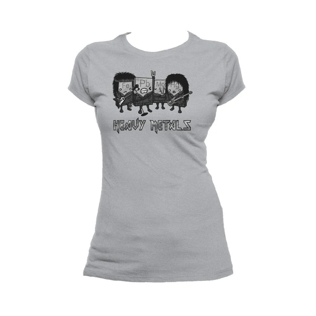 Weird Science Heavy Metals Official Women's T-shirt (Heather Grey)