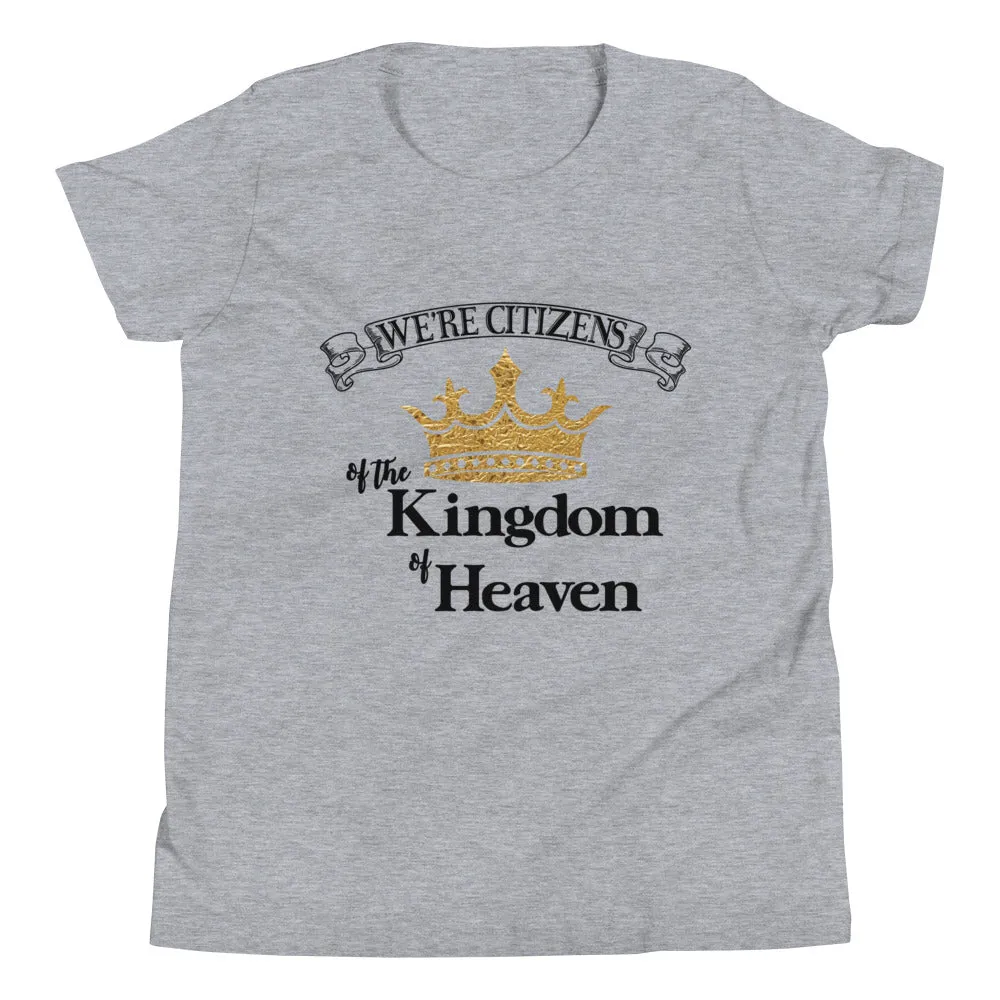 We're Citizens, Unisex Youth Staple Tee-Black Text