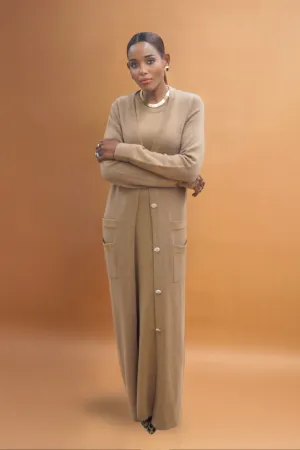 Winslow Camel Maxi Cashmere Duster for Tall Women