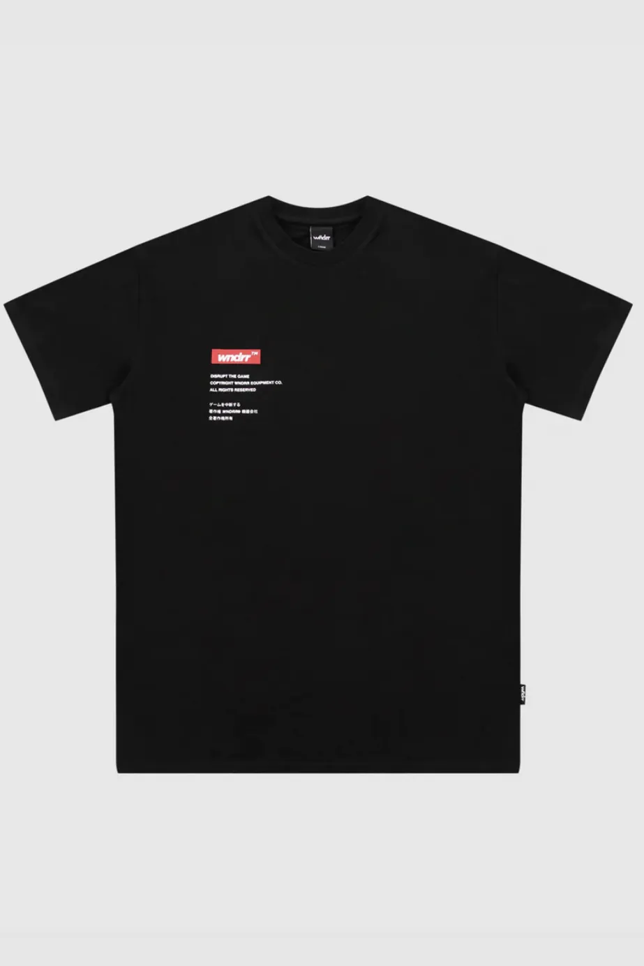 WNDRR HARD COPY CUSTOM FIT TEE - BLACK