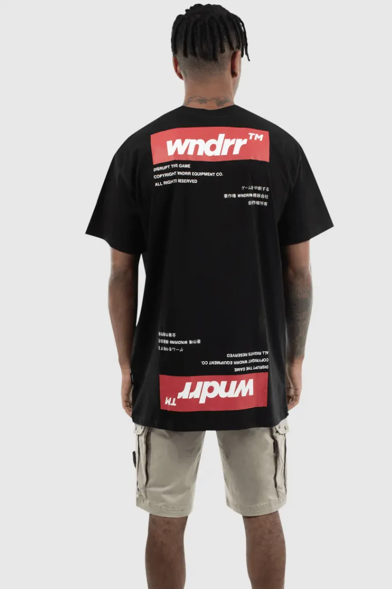WNDRR HARD COPY CUSTOM FIT TEE - BLACK