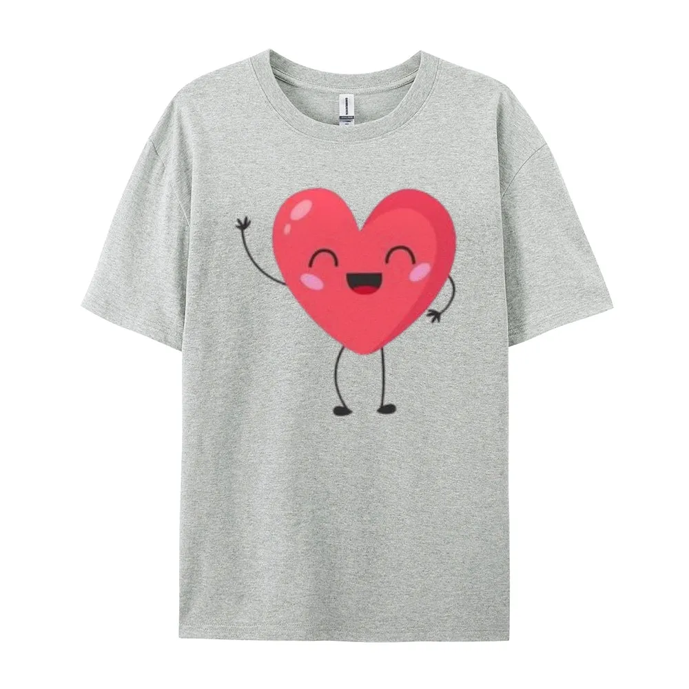 Women Love Pink Heart Valentine's Day Print  Graphic T-shirt