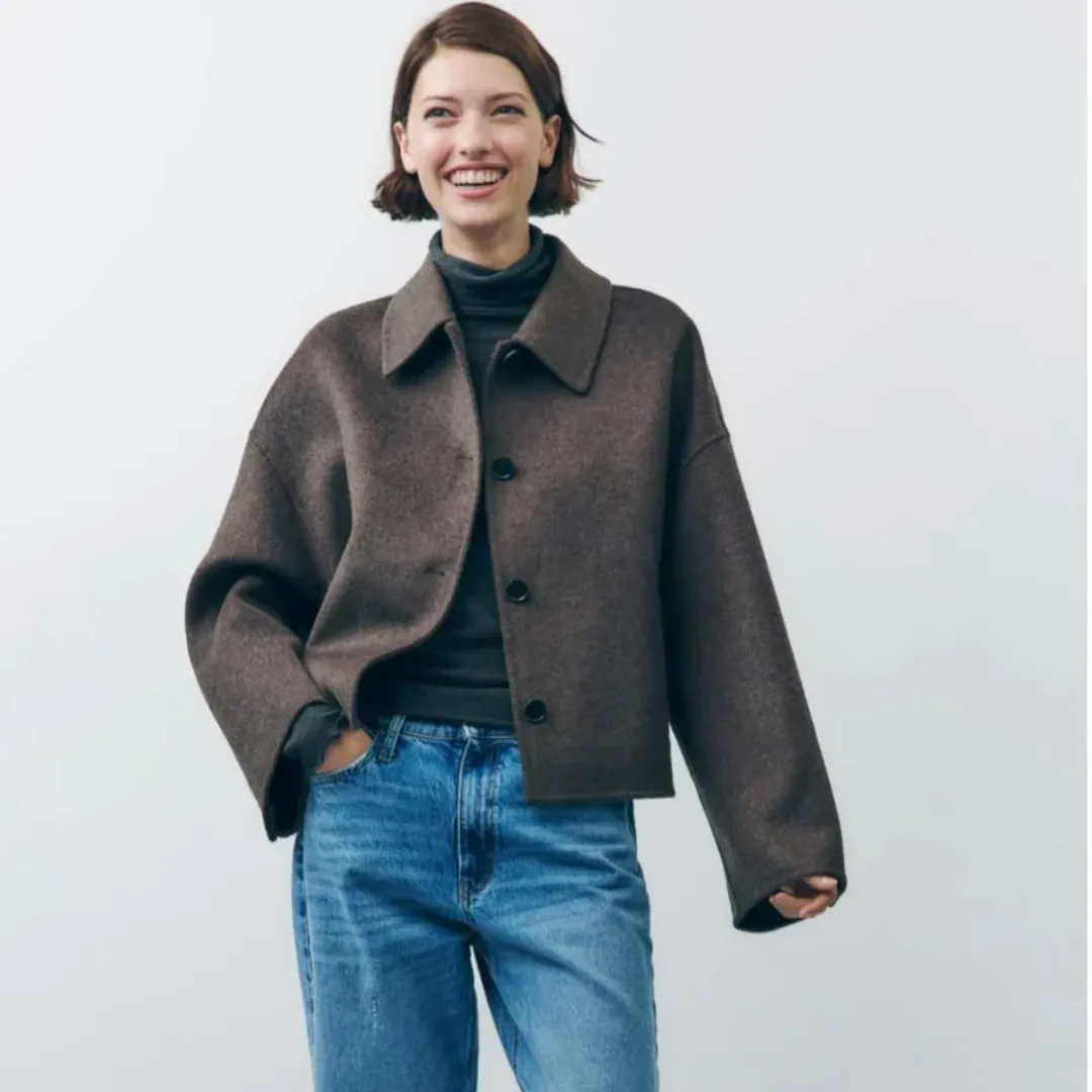 Women's Button Down Oversized Coat | Warm