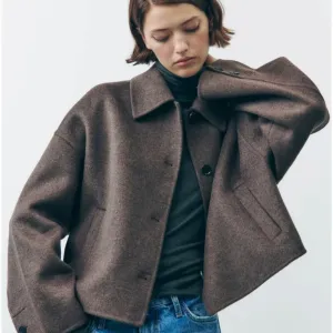 Women's Button Down Oversized Coat | Warm