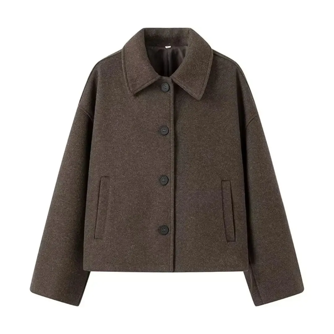 Women's Button Down Oversized Coat | Warm