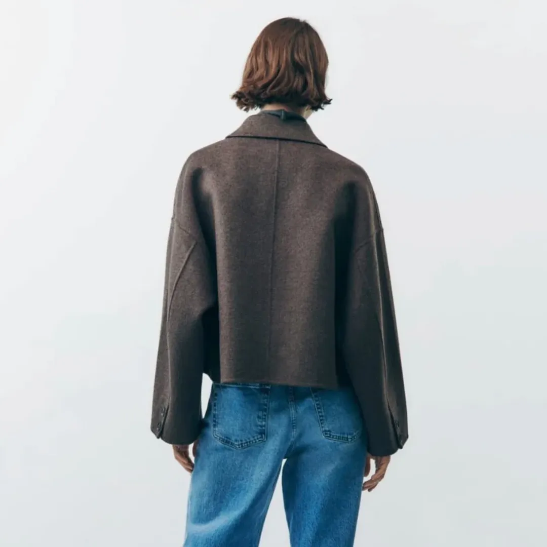 Women's Button Down Oversized Coat | Warm