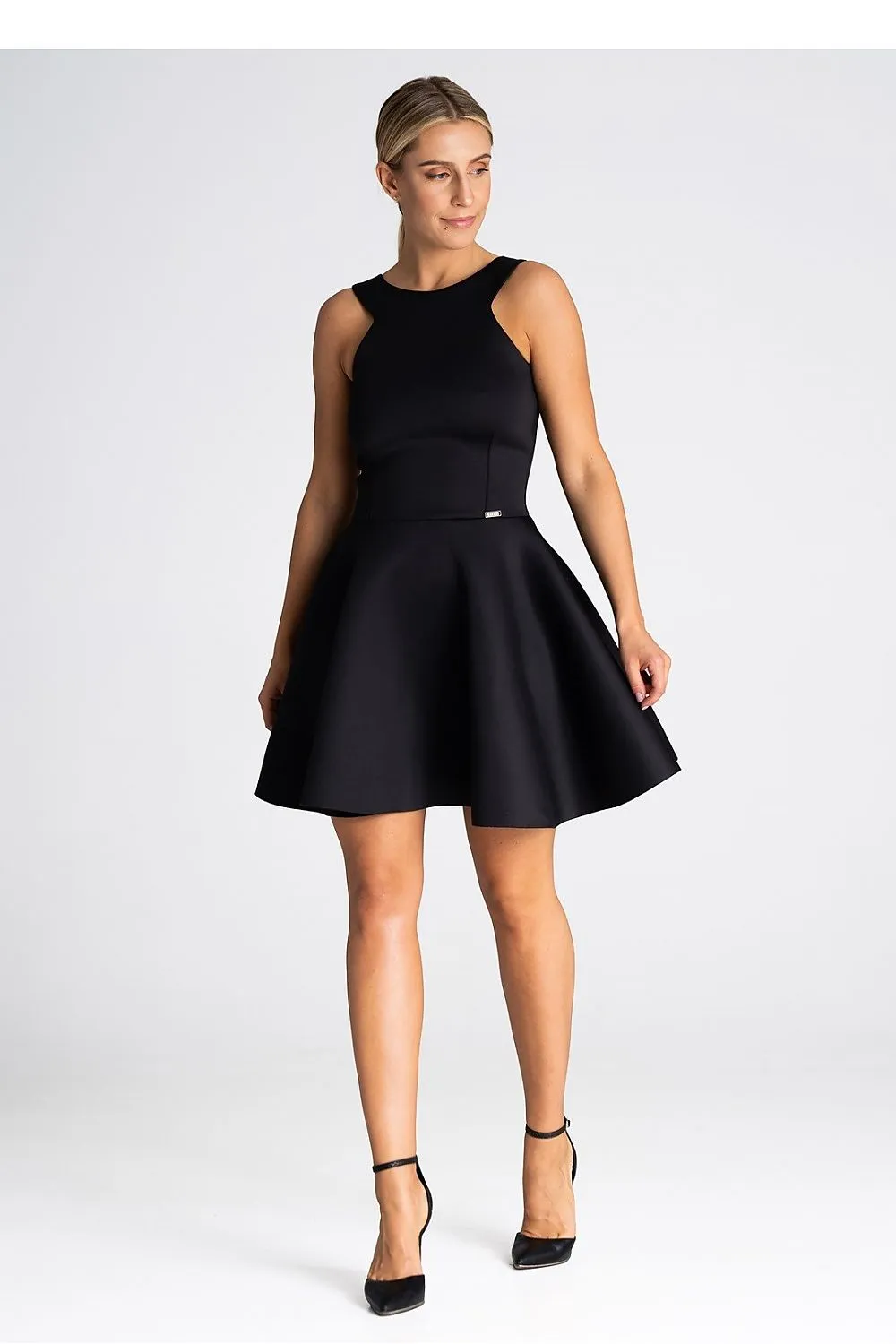 Women’s Cocktail Dress – Party Style – Sleeveless A-Line Mini Dress
