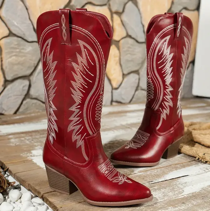Women's Embroidered Western Cowboy Boots