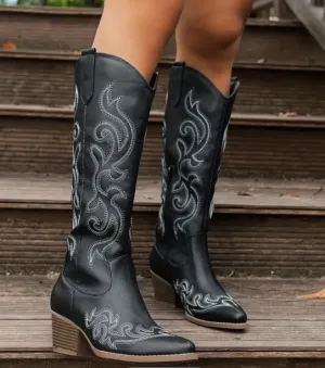Women's Embroidered Western Cowboy Boots