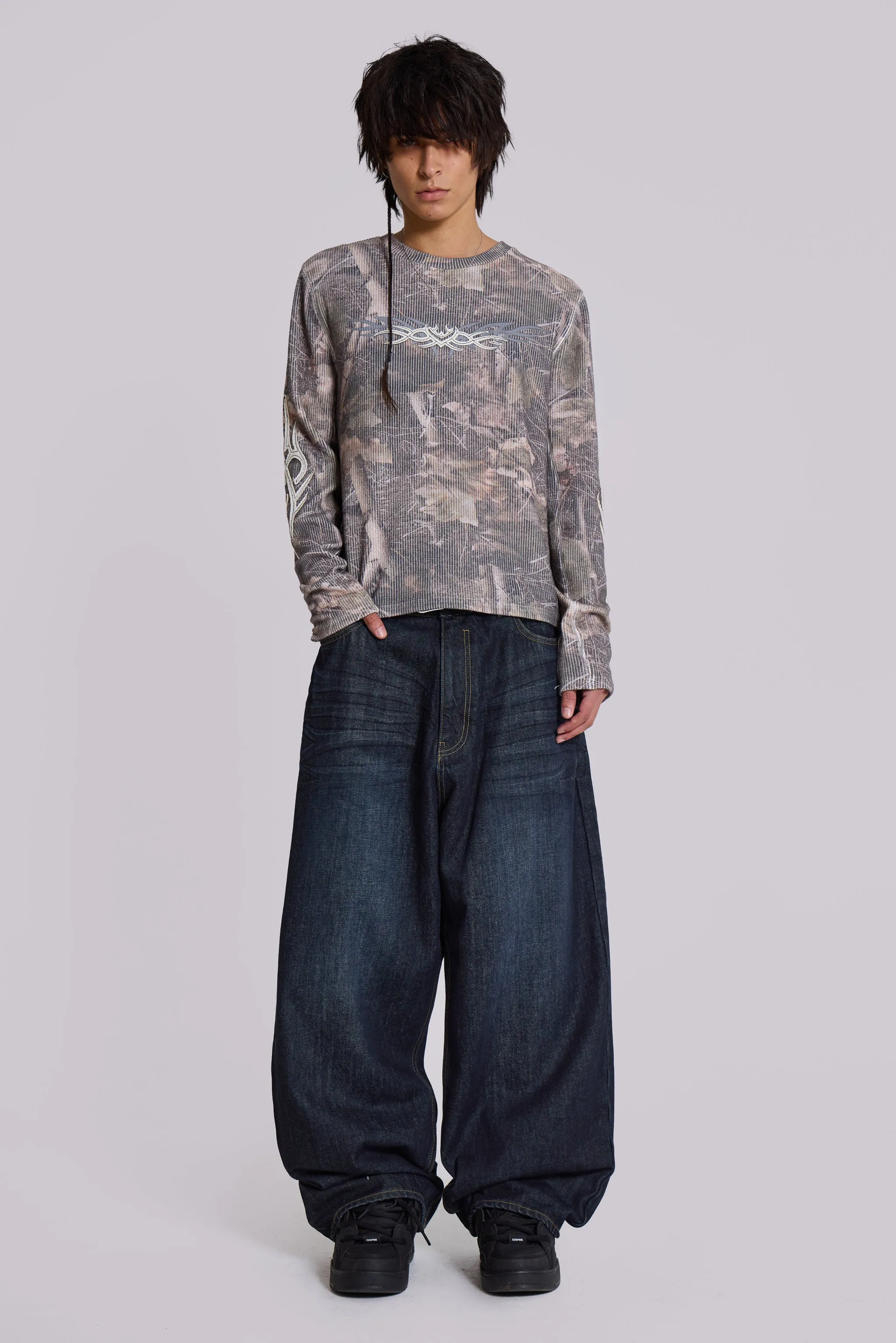 Woodland Camo Tattoo Applique Top