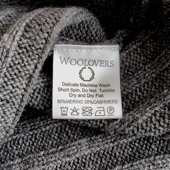 WoolOvers Cashmere Merino Blend Cable &amp; Ribbed Knit Women's One Size Poncho