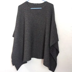 WoolOvers Cashmere Merino Blend Cable &amp; Ribbed Knit Women's One Size Poncho