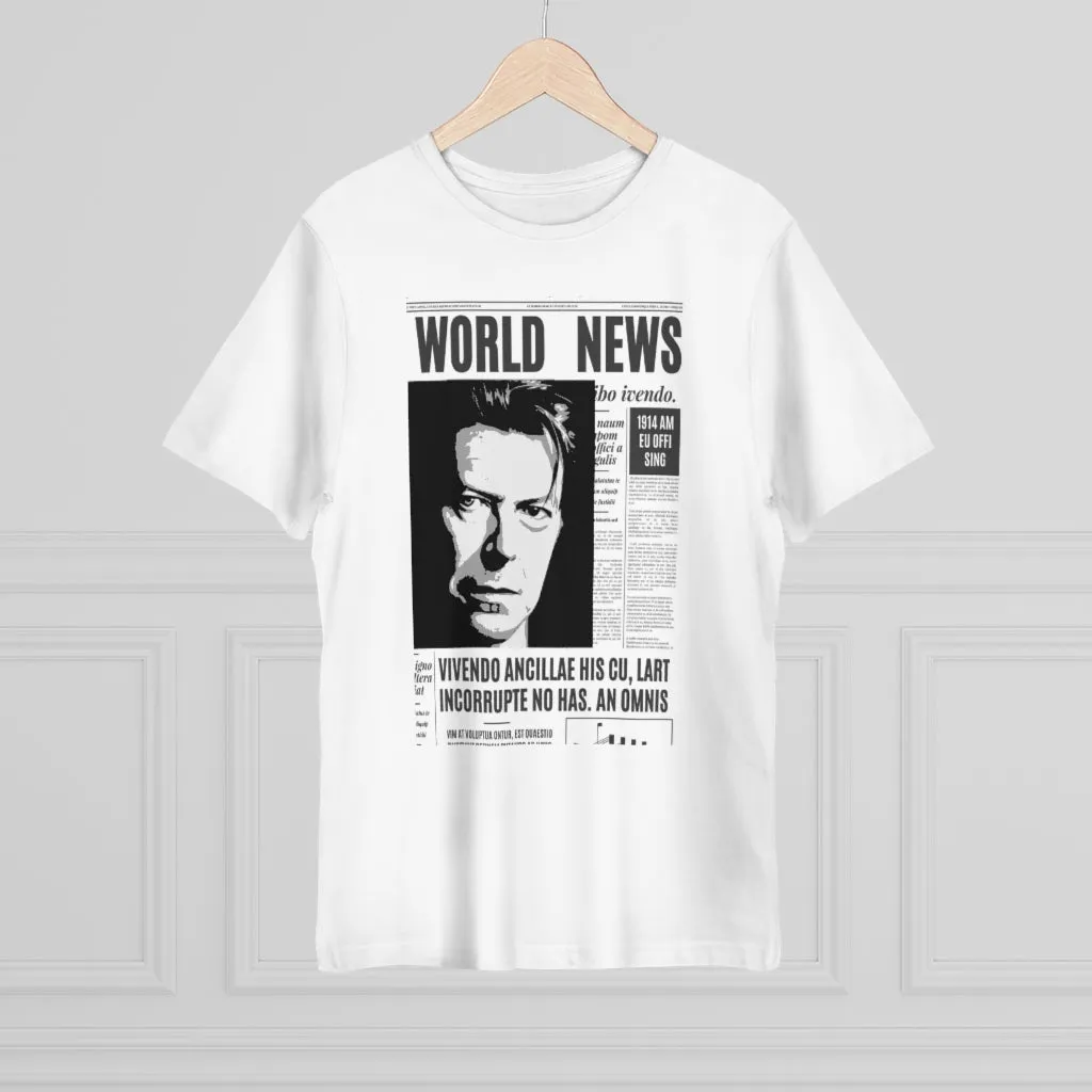 World News DAVID BOWIE Unisex Deluxe T-shirt