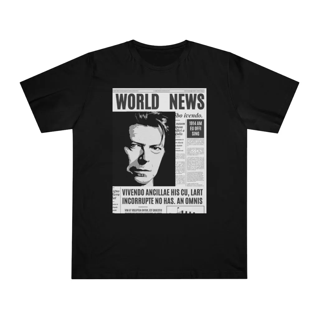 World News DAVID BOWIE Unisex Deluxe T-shirt
