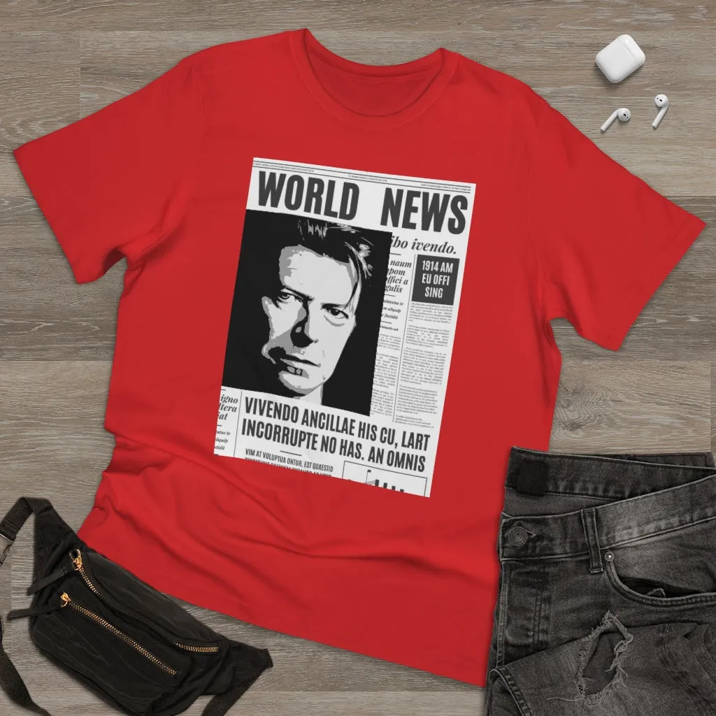World News DAVID BOWIE Unisex Deluxe T-shirt