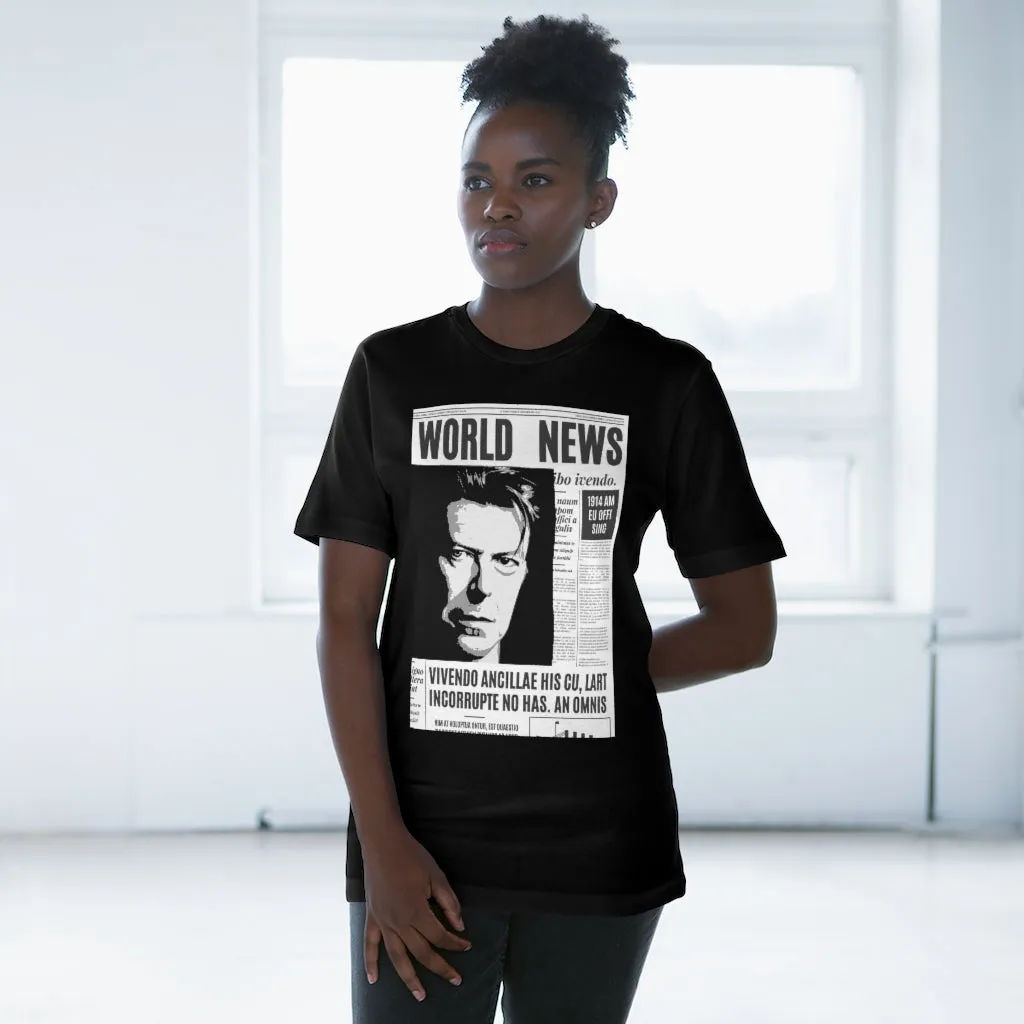 World News DAVID BOWIE Unisex Deluxe T-shirt