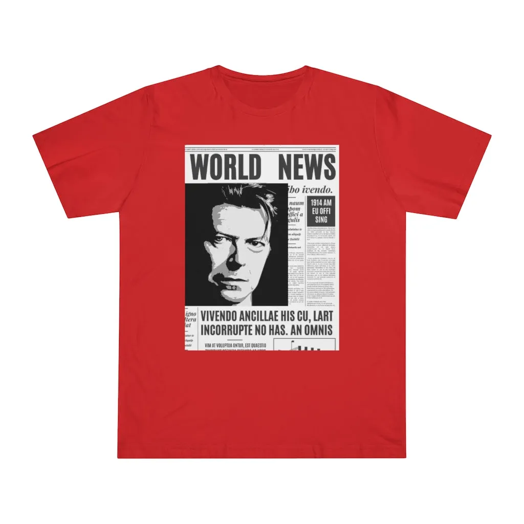 World News DAVID BOWIE Unisex Deluxe T-shirt