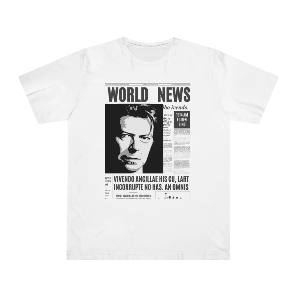 World News DAVID BOWIE Unisex Deluxe T-shirt