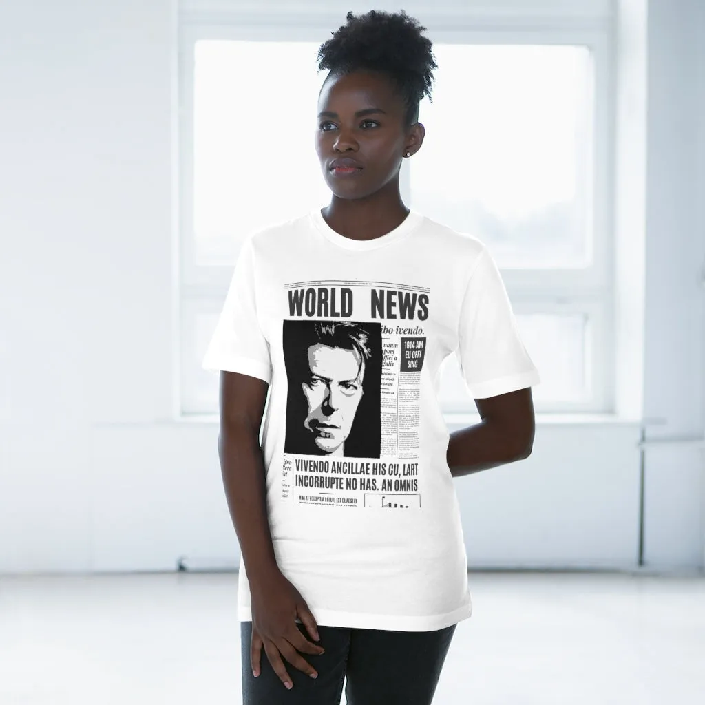 World News DAVID BOWIE Unisex Deluxe T-shirt