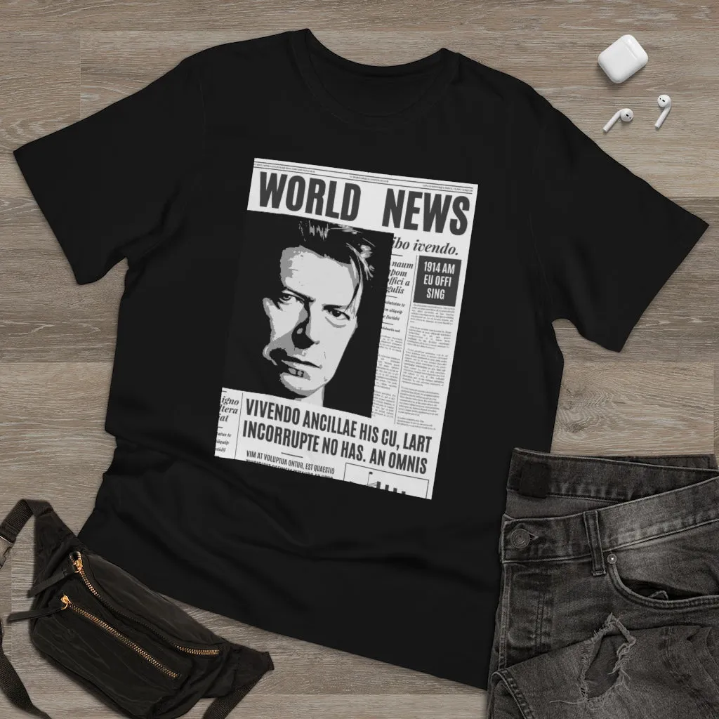 World News DAVID BOWIE Unisex Deluxe T-shirt