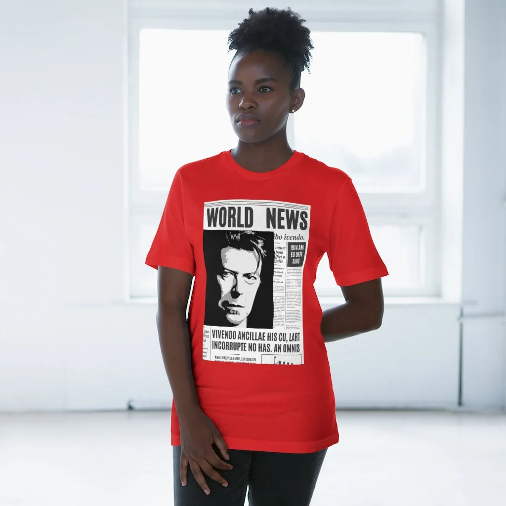 World News DAVID BOWIE Unisex Deluxe T-shirt