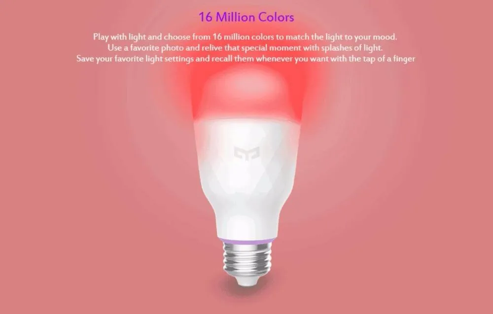 Yeelight Smart Light RGB Bulb 800 lumens (Update Version)