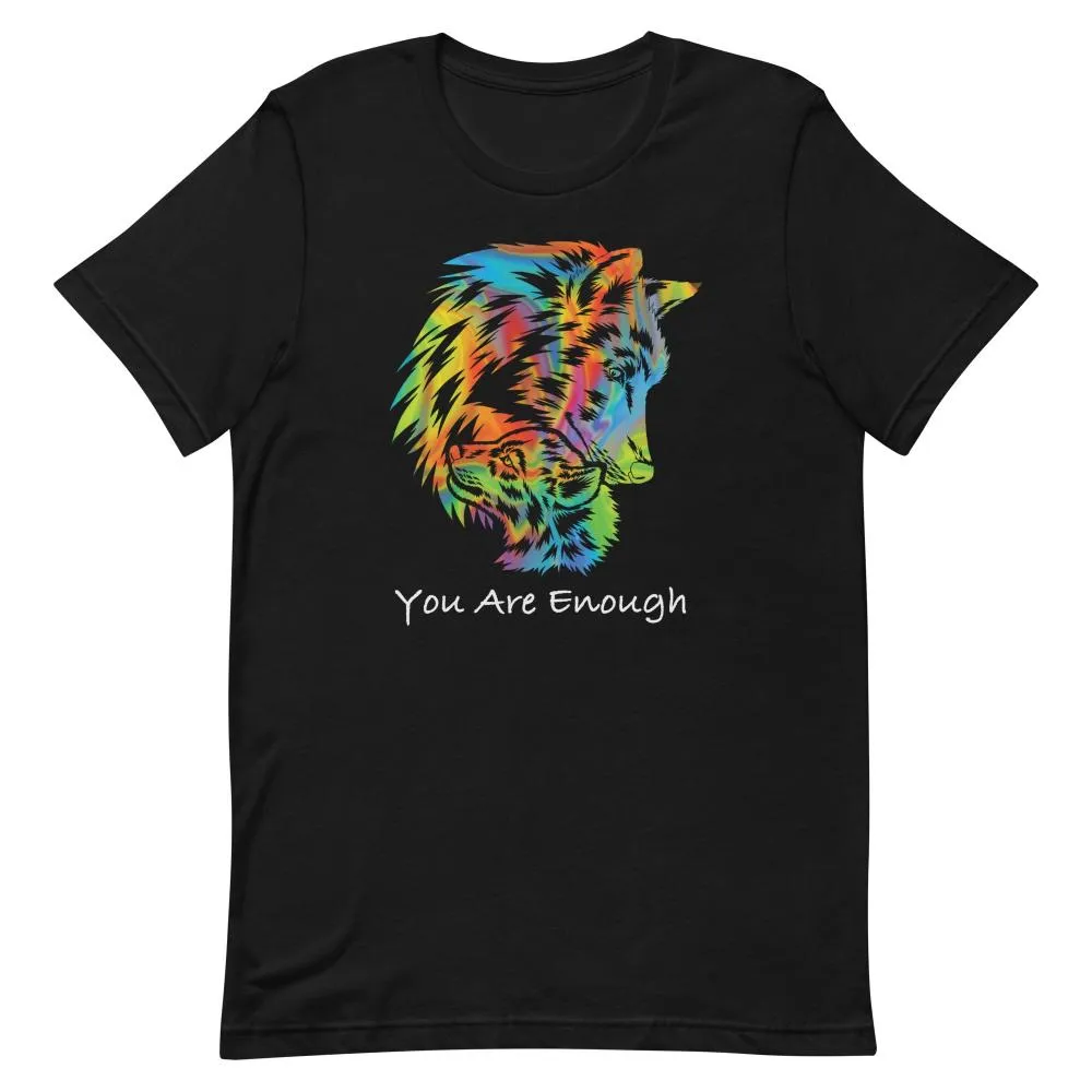 YOU ARE ENOUGH WOLF and BABY Inspirational Graphic T-Shirt for Women