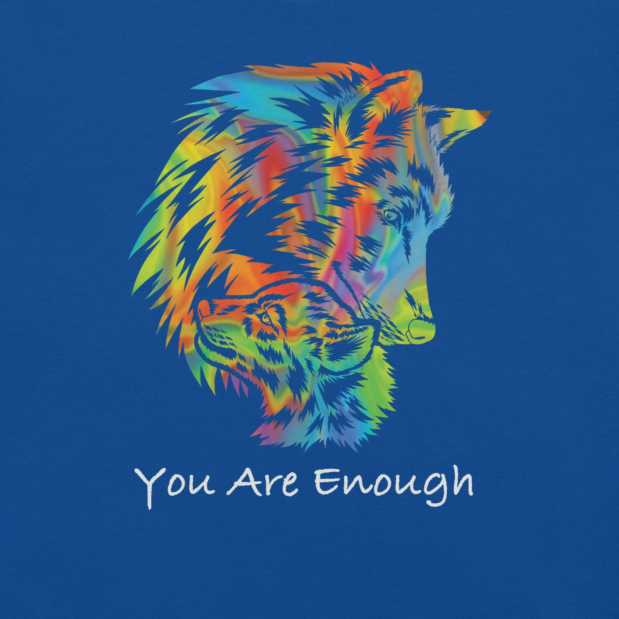 YOU ARE ENOUGH WOLF and BABY Inspirational Graphic T-Shirt for Women