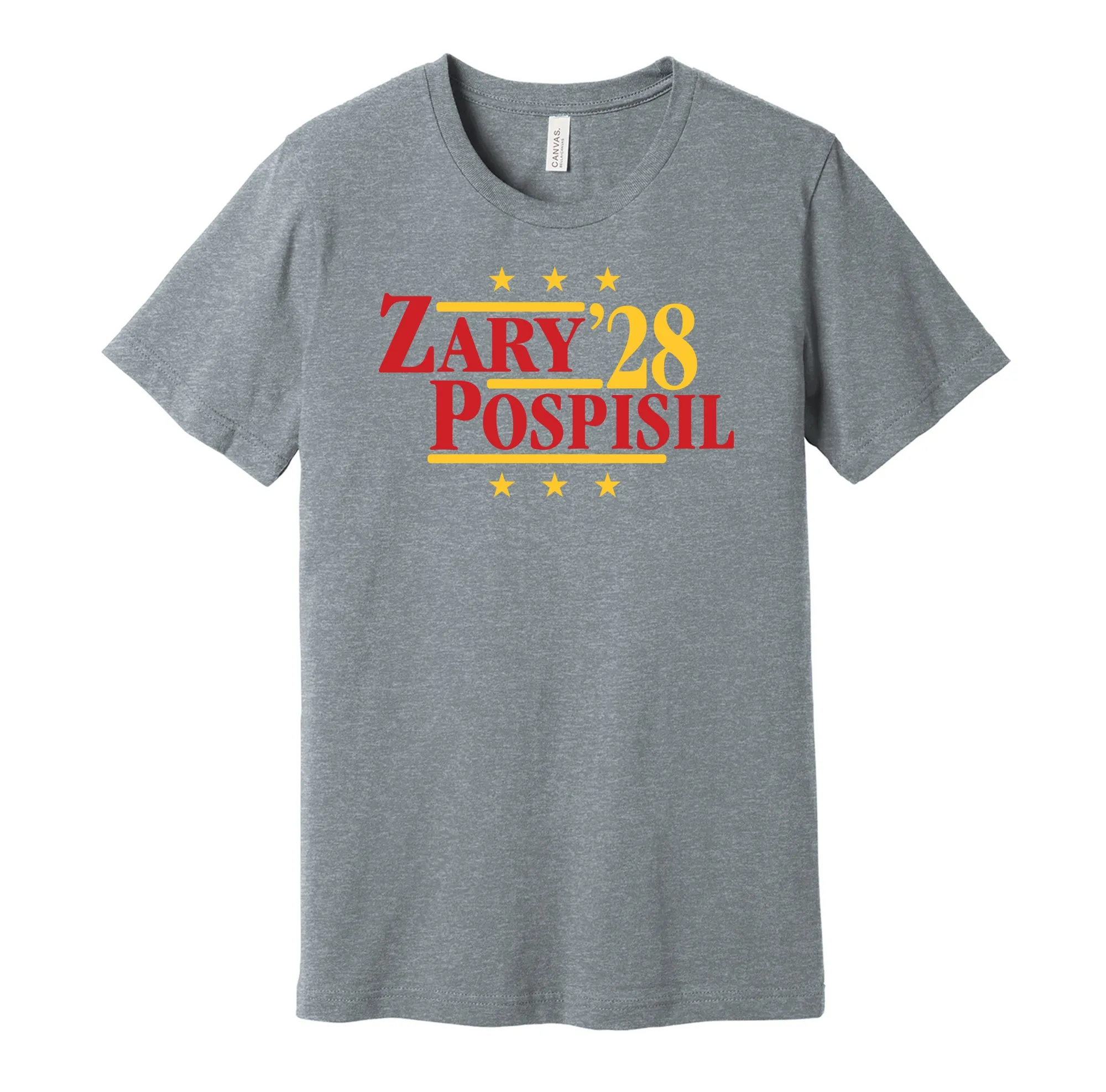 Zary & Pospisil '28 - Calgary Hockey Political Campaign Parody T-Shirt - Hyper Than Hype Shirts