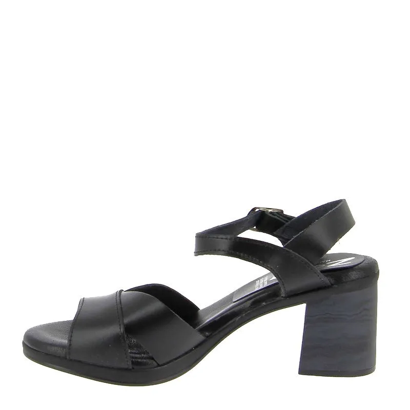 Zeta Beth Black Heeled Sandal