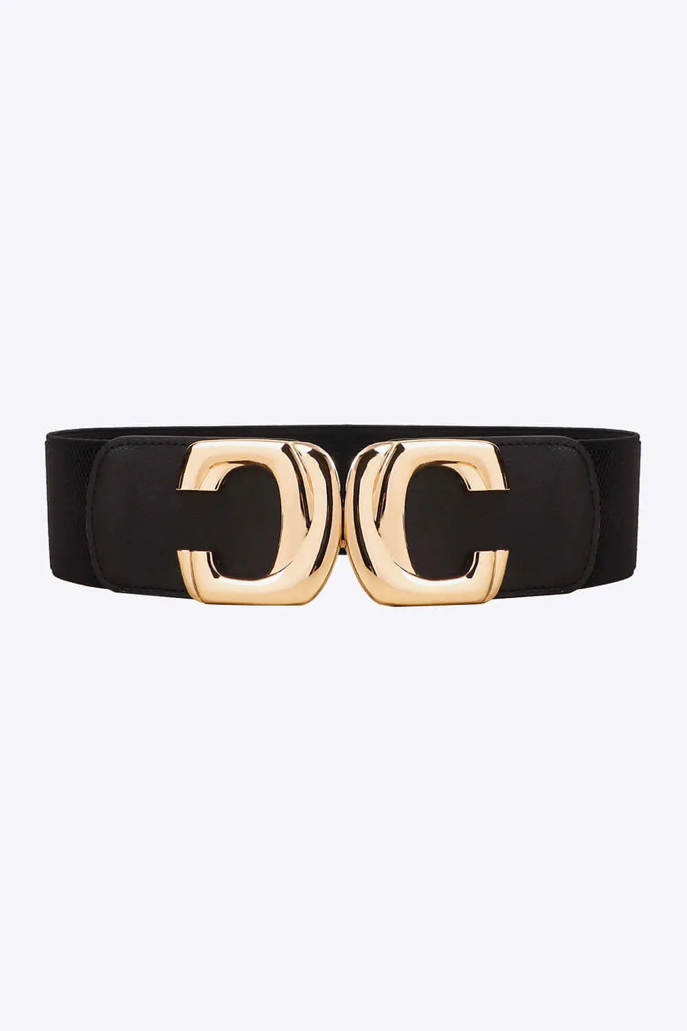 Zinc Alloy Buckle Elastic Belt – Wide Stretch Fashion Cincher