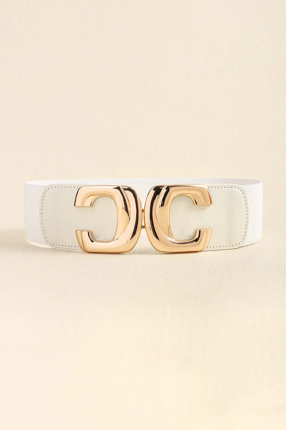 Zinc Alloy Buckle Elastic Belt – Wide Stretch Fashion Cincher