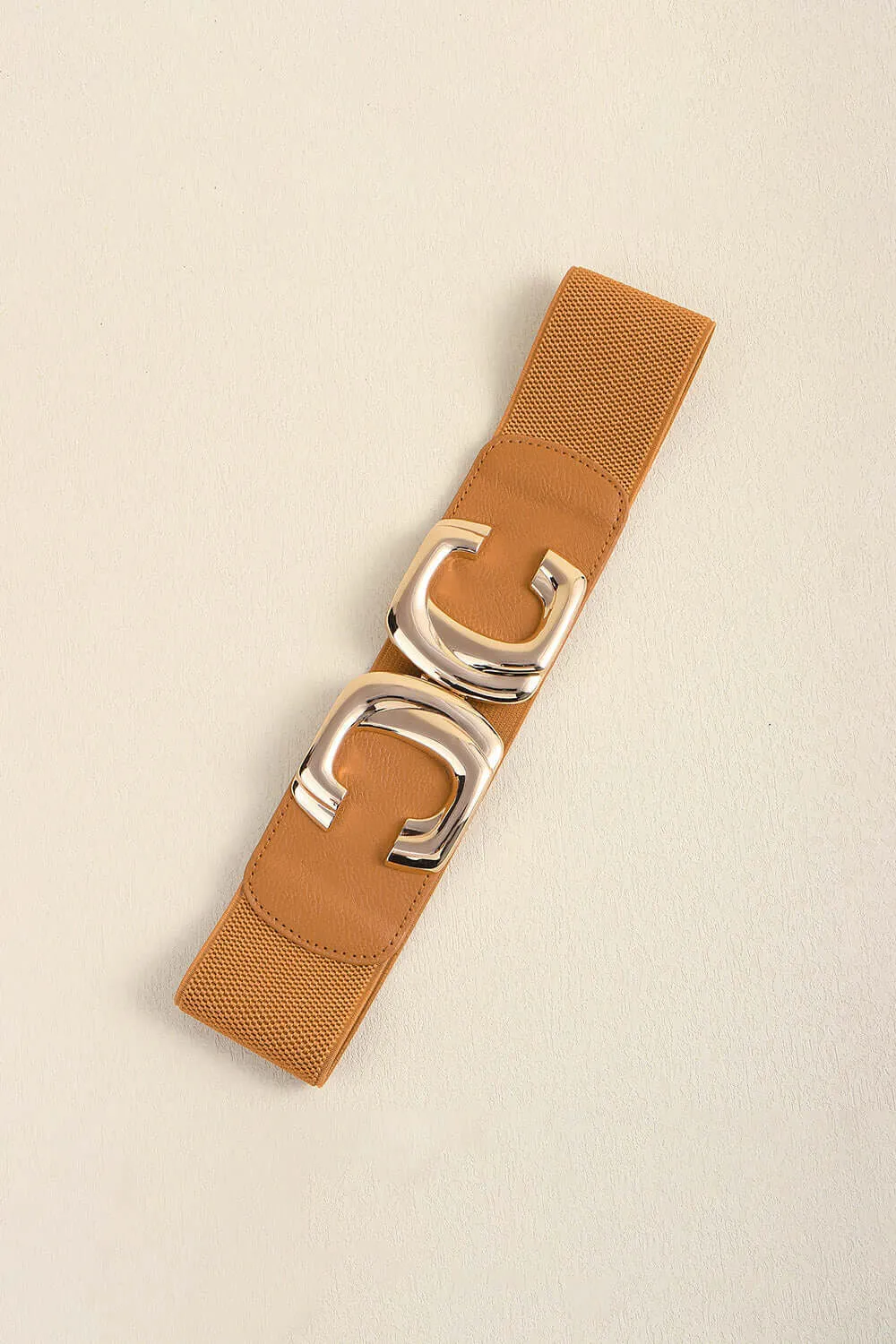 Zinc Alloy Buckle Elastic Belt – Wide Stretch Fashion Cincher