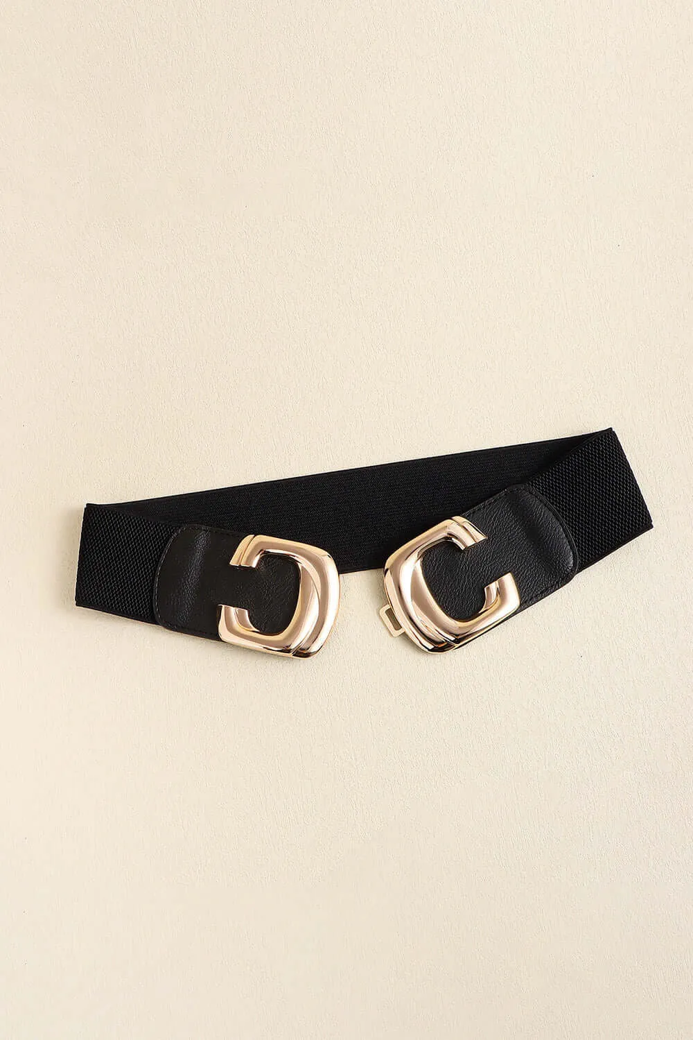Zinc Alloy Buckle Elastic Belt – Wide Stretch Fashion Cincher