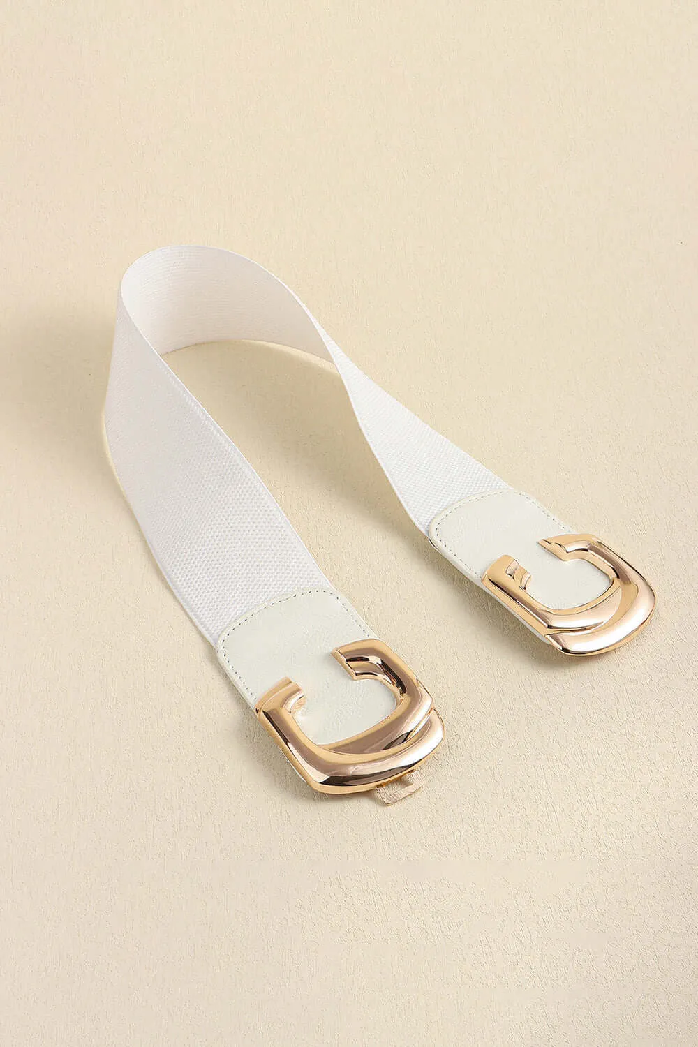 Zinc Alloy Buckle Elastic Belt – Wide Stretch Fashion Cincher