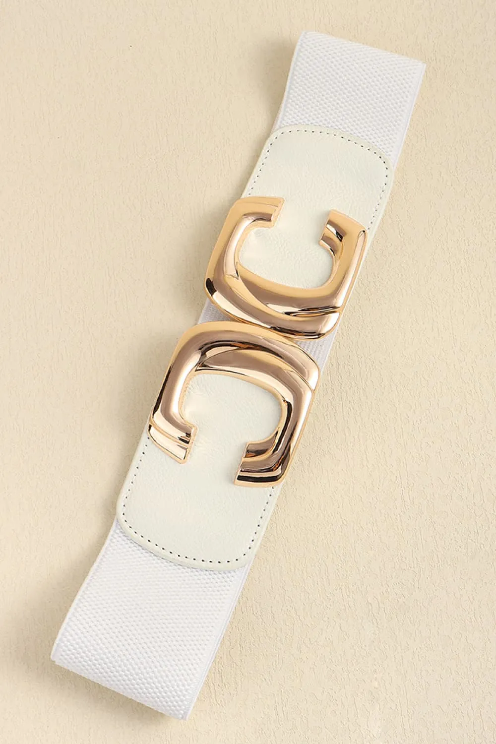 Zinc Alloy Buckle Elastic Belt – Wide Stretch Fashion Cincher