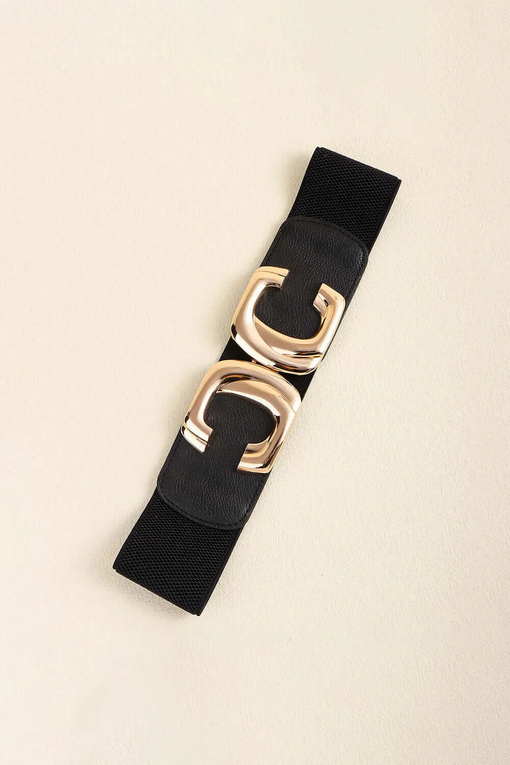 Zinc Alloy Buckle Elastic Belt – Wide Stretch Fashion Cincher