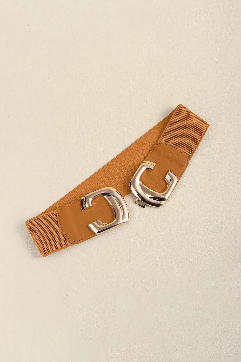 Zinc Alloy Buckle Elastic Belt – Wide Stretch Fashion Cincher