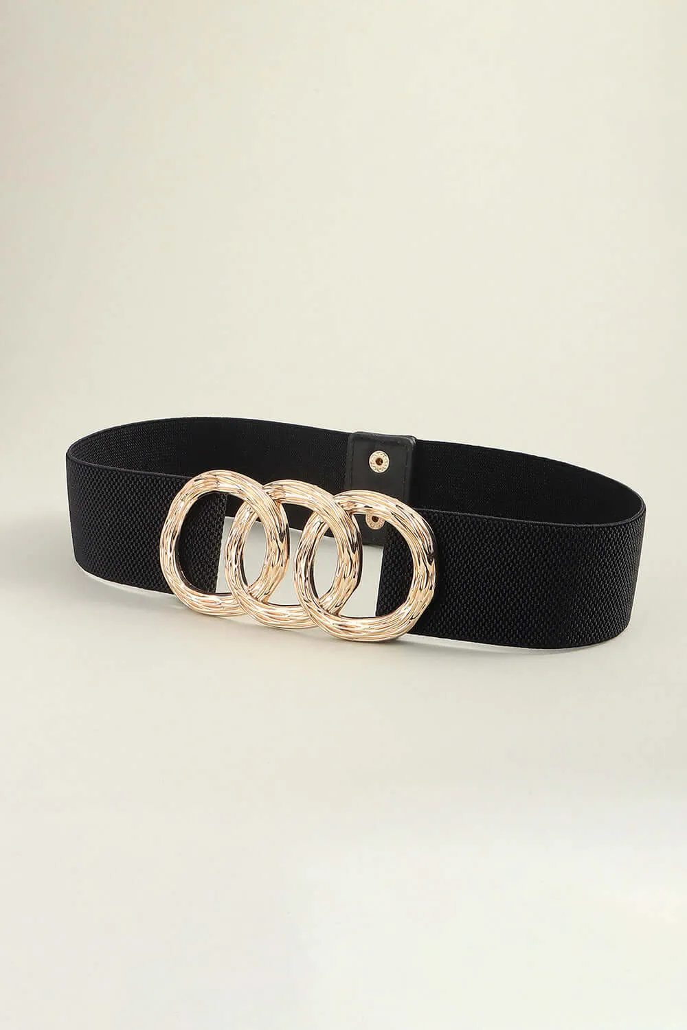 Zinc Alloy Buckle Elastic Wide Belt – Bold Waist Cincher